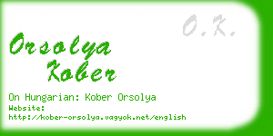 orsolya kober business card